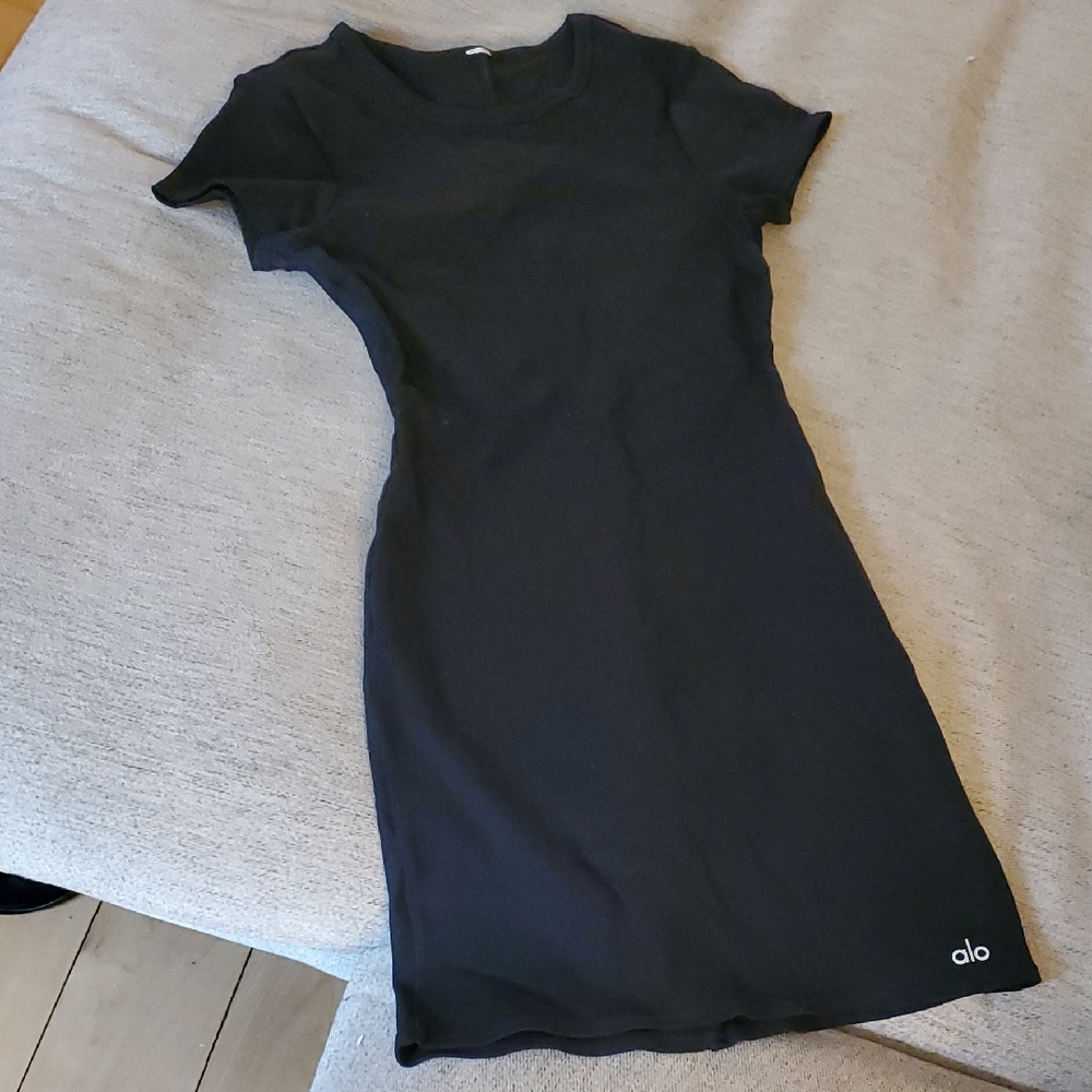 ALO Yoga Classic Black Mini Dress